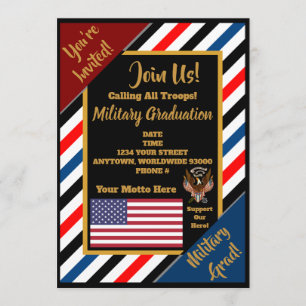 Invitaciones militares de Personalizable completo