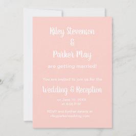 Invitaciones millenesas a la boda rosada