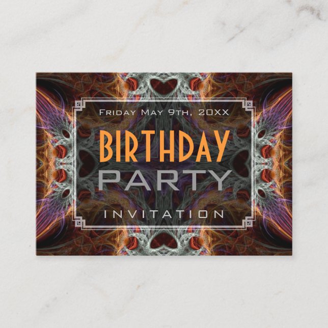 Invitaciones Mini de Cumpleaños Corazones de Amor  (Anverso)