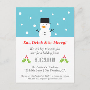 Invitaciones minimalistas de la fiesta de Navidad
