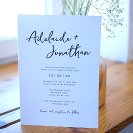 Invitaciones Minimalistas de matrimonio simple y m