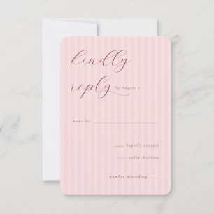 Invitaciones Minimalistas Elegantes de Color Rosa