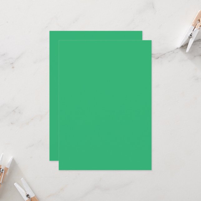 Invitaciones minimalistas verdes | Elegantes moder (Anverso/Reverso In Situ)