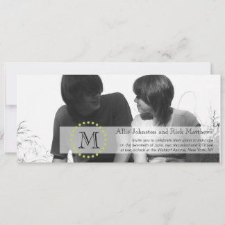 Invitaciones modernas a la boda fotográfica monogr