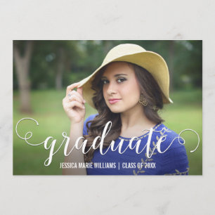 Invitaciones modernas a una fiesta de graduación