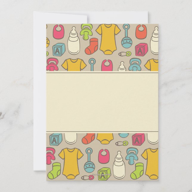 Invitaciones modernas de Baby Shower del engranaje (Anverso)