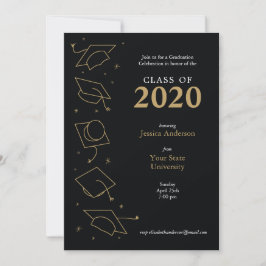 Invitaciones modernas de celebración de graduación