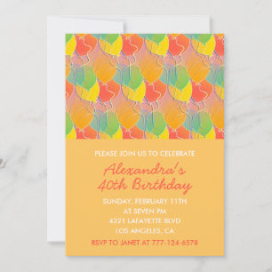 Invitaciones modernas de cumpleaños 40 globos