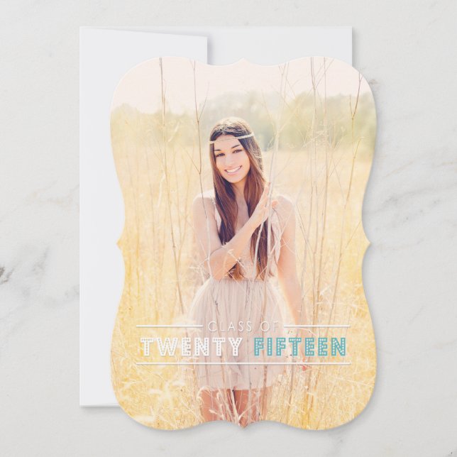 Invitaciones modernas de graduación (Anverso)