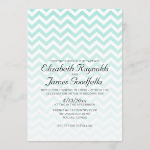 Invitaciones modernas de la boda de Chevron