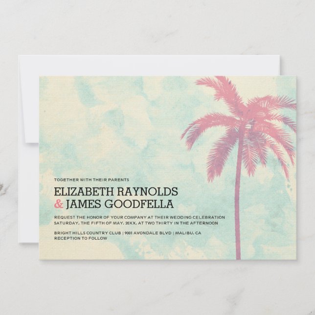 Invitaciones modernas de la boda de la arpillera (Anverso)