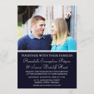 Invitaciones modernas de la boda de la foto