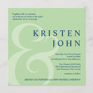 Invitaciones modernas de la boda de la tipografía