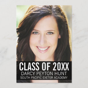 Invitaciones modernas de la fiesta de graduación