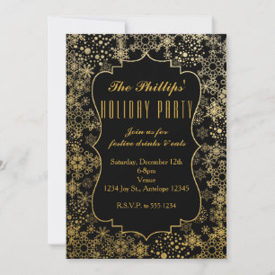Invitaciones Modernas de Vacaciones de Copos de Ni