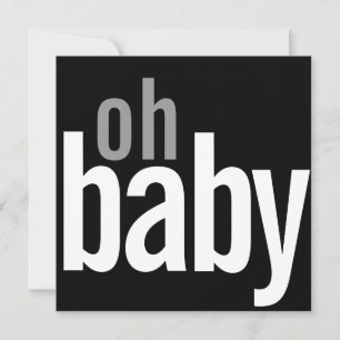 Invitaciones modernas del nacimiento de la tarjeta