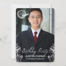 Invitaciones modernas elegantes del cumpleaños de