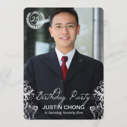 Invitaciones modernas elegantes del cumpleaños de