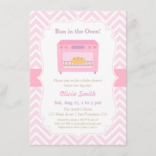 Invitaciones modernas para baby shower de Bun en e