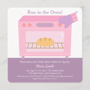 Invitaciones modernas para baby shower de Bun en e
