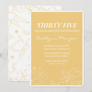 Invitaciones modernas para cumpleaños 35 Brunch Am