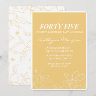Invitaciones modernas para cumpleaños 45 Brunch Am