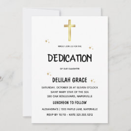invitaciones modernas para dedicación de bebé