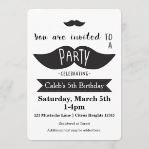 Invitaciones modernas para fiesta de cumpleaños de