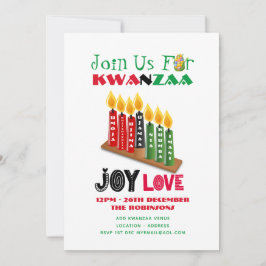 Invitaciones modernas para fiesta de KWANZAA con 7