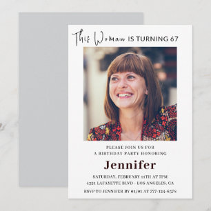 Invitaciones modernas para su cumpleaños número 67