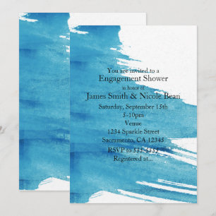 Invitaciones Modernas Simples de Pintura de Acuare