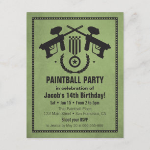 Invitaciones modernas y sucias para fiesta de cump