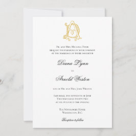 Invitaciones Monograma AD o Monograma DA