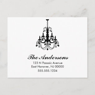 Invitaciones móviles de la lámpara blanco y negro