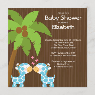 Invitaciones múltiples de Baby Shower de la jirafa