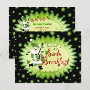 Invitaciones musicales del desayuno del navidad