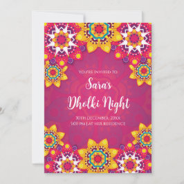 Invitaciones musulmanas de Dholki como tarjetas di