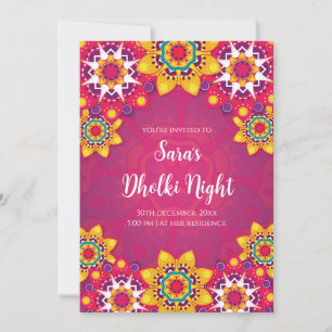 Invitaciones musulmanas de Dholki como tarjetas di