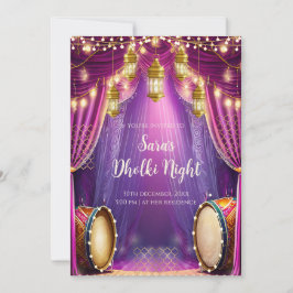 Invitaciones musulmanas Dholki y Mehndi