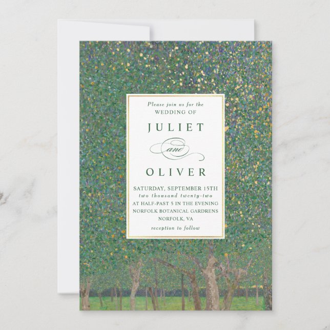 Invitaciones naturales de la boda de Nouveau (Anverso)