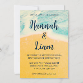 invitaciones náuticas de bodas con estilo mínimo