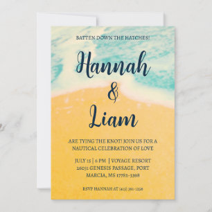 invitaciones náuticas de bodas con estilo mínimo