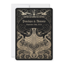 Invitaciones náuticas de la boda del Relieve