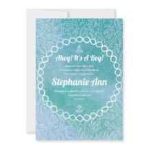 Invitaciones Náuticas De Sailor Baby Boy De Ducha