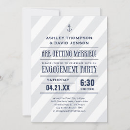 Invitaciones náuticas del fiesta de compromiso
