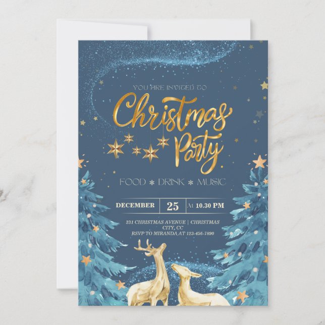 Invitaciones navideñas personalizados: perfectas p (Anverso)