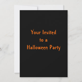 Invitaciones negras y anaranjadas de Halloween