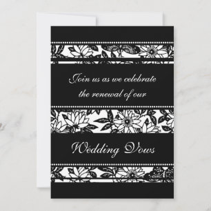 Invitaciones negras y blancas de la renovación del