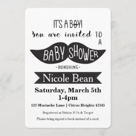 Invitaciones Negras y Blancas para Baby Shower con
