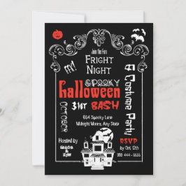 Invitaciones nocturnas de Halloween